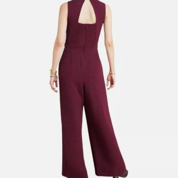 NWT Anthropologie Eva Franco Charley Sleeveless Jumpsuit Plum Size Small - Picture 3 of 11
